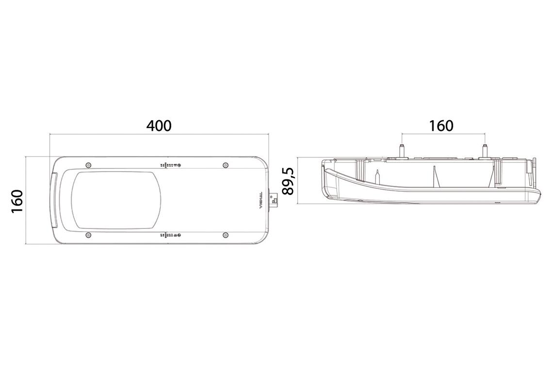 Rear lamp Right with HDSCS 8 pin side connector DAF